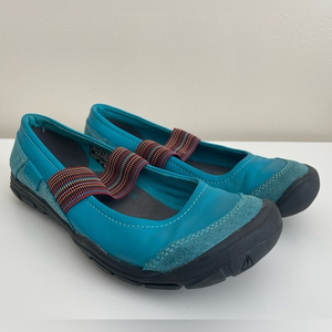 Keen Women’s Rivington Mary Jane‎ CNX Shoe Teal Leather/ Suede Sz 5